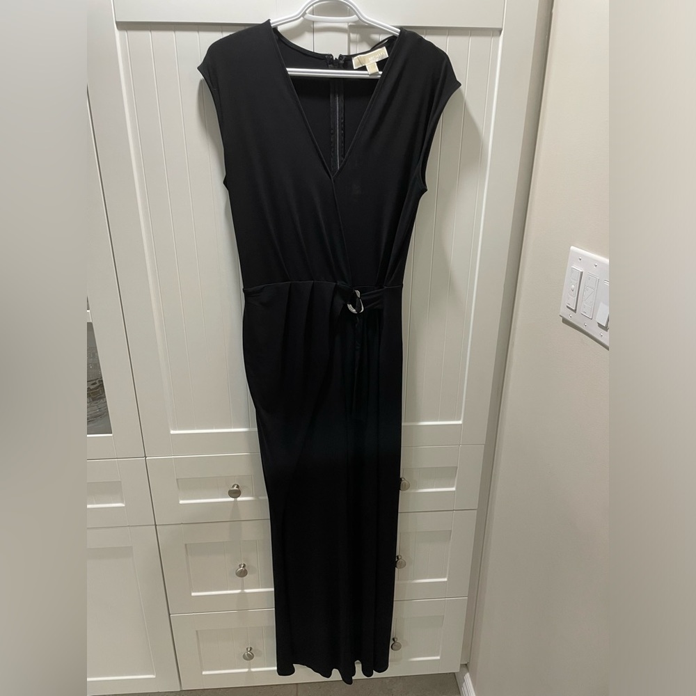 Michael kors black belted jumpsuit